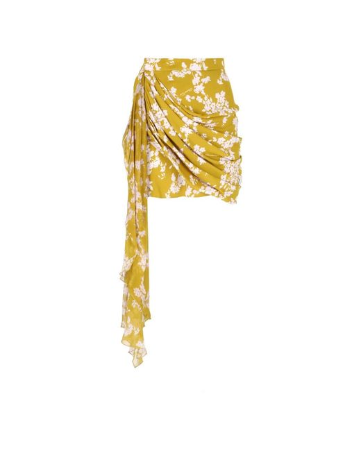 Elisabetta Franchi Yellow Short Skirts