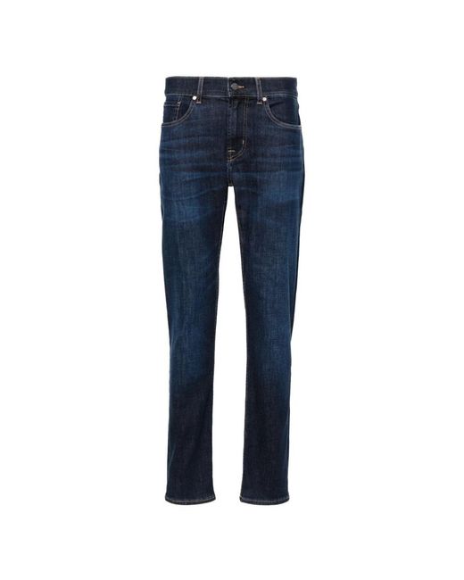 7 For All Mankind Blue Slim Fit Jeans for men