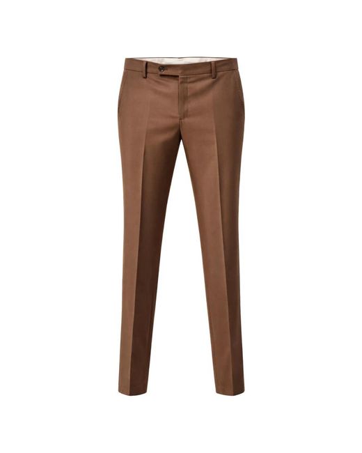 Franzese Collection Brown Suit Trousers for men