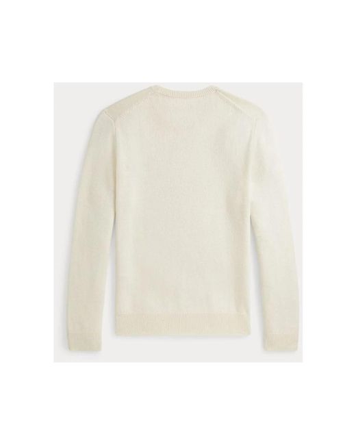 Ralph Lauren Wollmischpullover Mit Rundhalsausschnitt in White für Herren