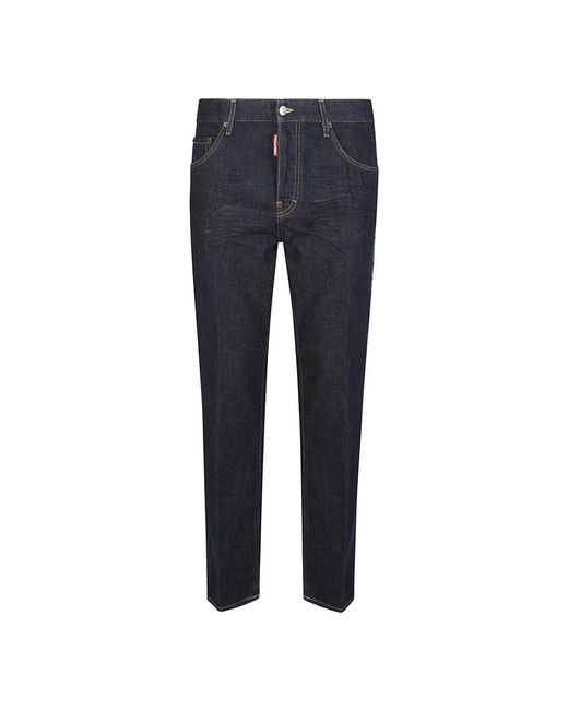 DSquared² Jeans ,Blauw ,Leer 642 Jeans in het Blue voor heren