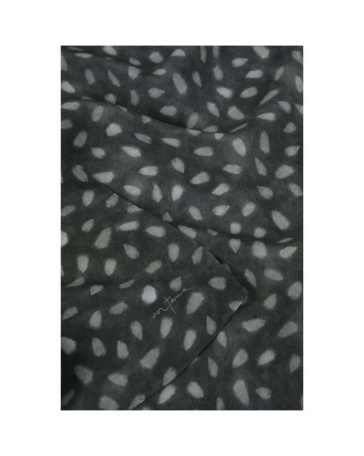 Cortana Gray Silk Scarves