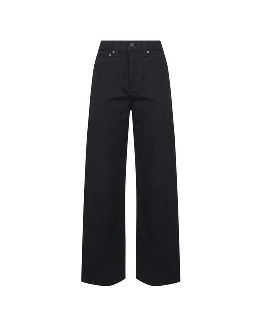 Khaite Jeans ,Zwart ,Katoen Zwarte Straight Leg Jeans Carlyle Wassen in het Blue