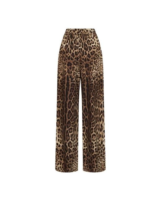 Dolce & Gabbana Brown Wide Trousers