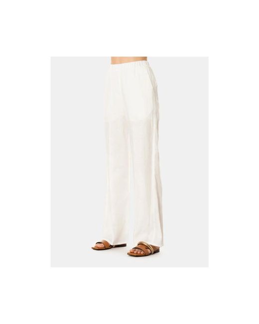 Wide Trousers Isabelle Blanche de color White