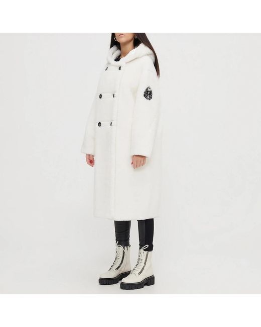 Ermanno Scervino White Double-Breasted Coats