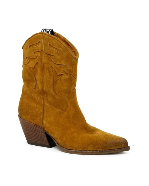 Elena Iachi Brown Cowboy Boots