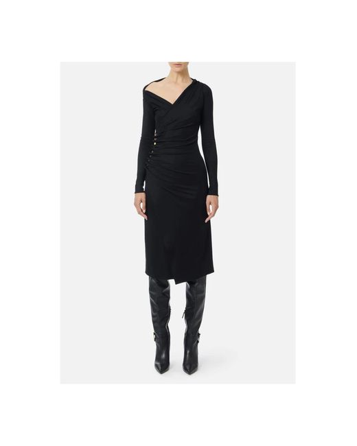 Elisabetta Franchi Black Midi Dresses