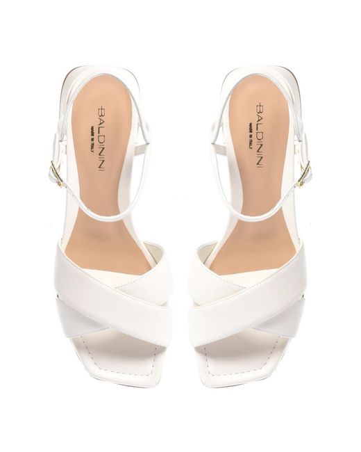 Baldinini White High Heel Sandals
