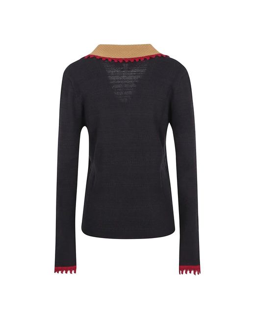 LaDoubleJ Black V-Neck Knitwear