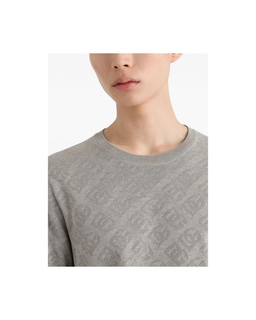 Dolce & Gabbana Gray Round-Neck Knitwear for men