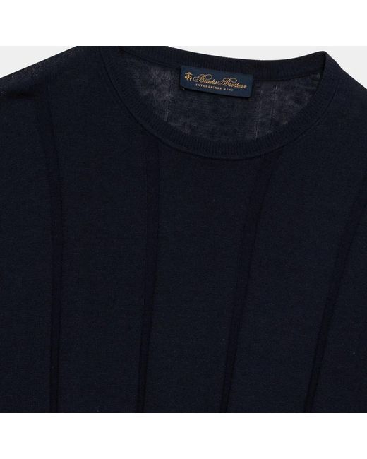 Brooks Brothers Blue Round-Neck Knitwear for men