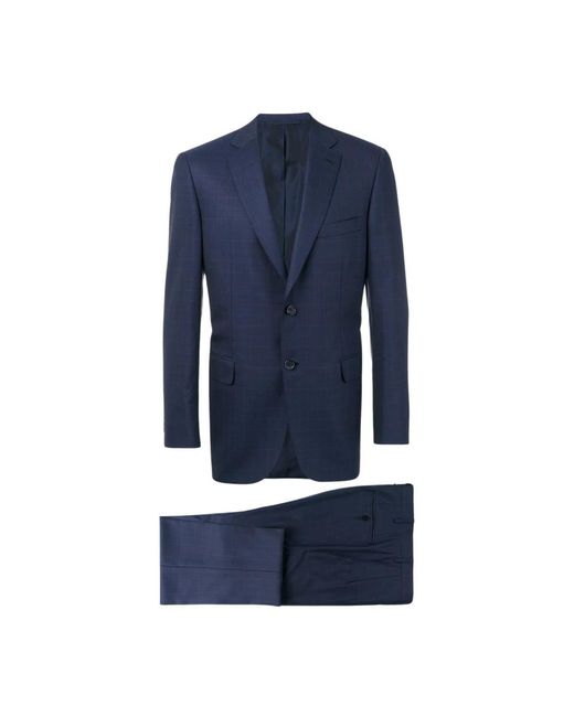 Brioni Blue Single Breasted Suits for men