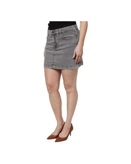 Dolce & Gabbana Gray Denim Skirts