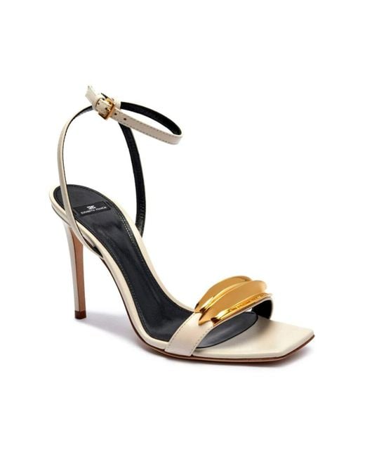 Elisabetta Franchi Metallic High Heel Sandals
