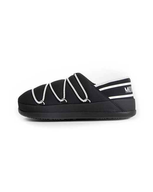 Moon Boot Black Icon Slipper