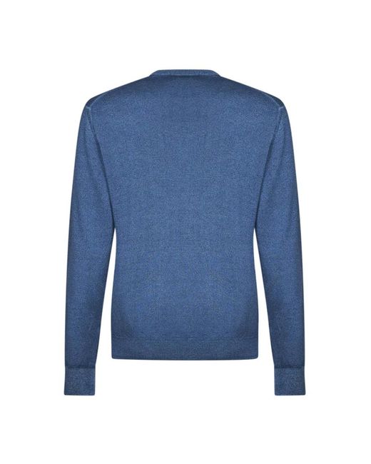 Etro Blue Round-Neck Knitwear for men