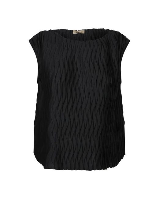 Herno Black Sleeveless Tops