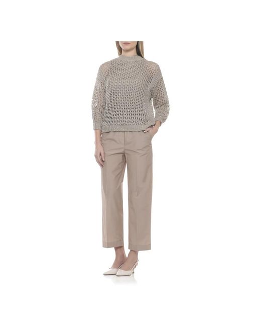 Panicale Gray Round-Neck Knitwear