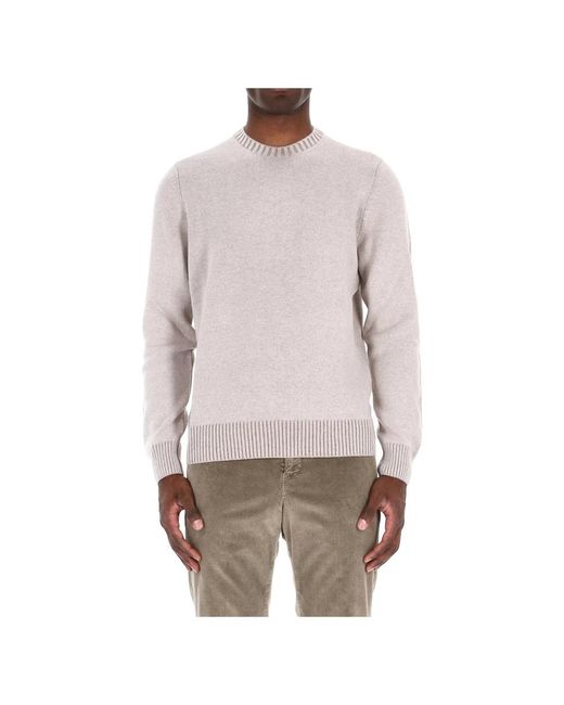 Barba Napoli Pink Round-Neck Knitwear for men