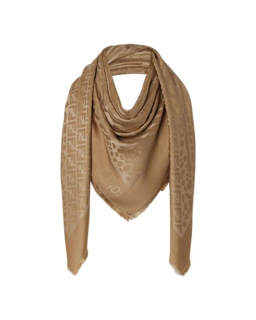 Fendi Ff Shawl in het Natural