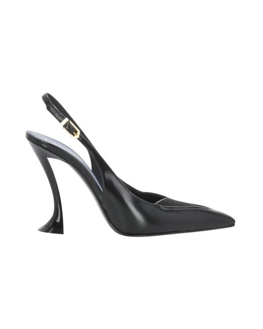 Lanvin Black Arrowhead Slingback