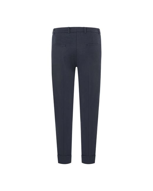 Cambio Blue Slim-Fit Trousers