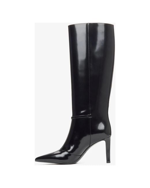 ESTRO Black Heeled Boots