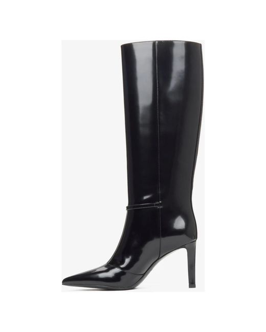ESTRO Black Heeled Boots