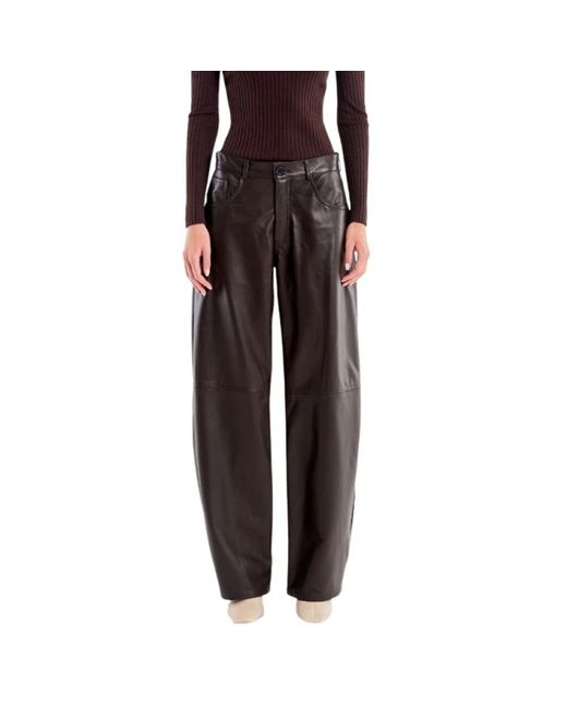 ViCOLO Black Leather Trousers