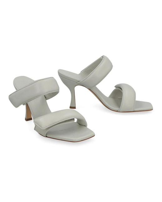 Gia Borghini Gray Heeled Mules