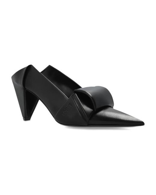 Loewe Black Heeled Mules