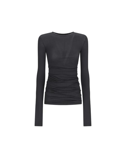 Haikure Black Long Sleeve Tops