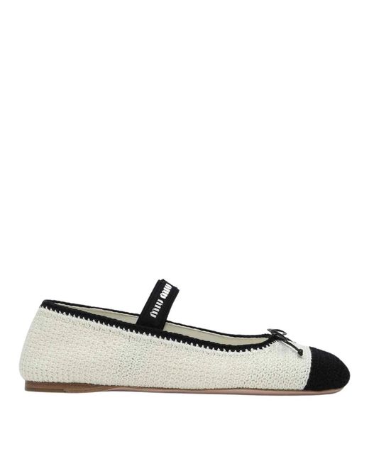 Miu Miu Black Ballerina Shoes