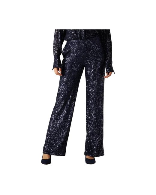 Second Female Wide Trousers in het Blue