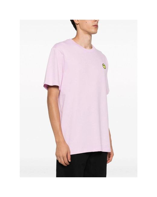Barrow Pink lavander jersey t-shirt,schwarzes jersey t-shirt für Herren