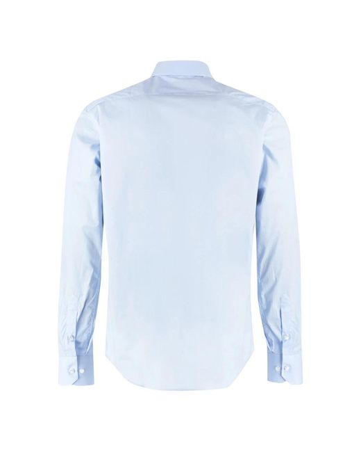 THE (Alphabet) Blue Formal Shirts for men