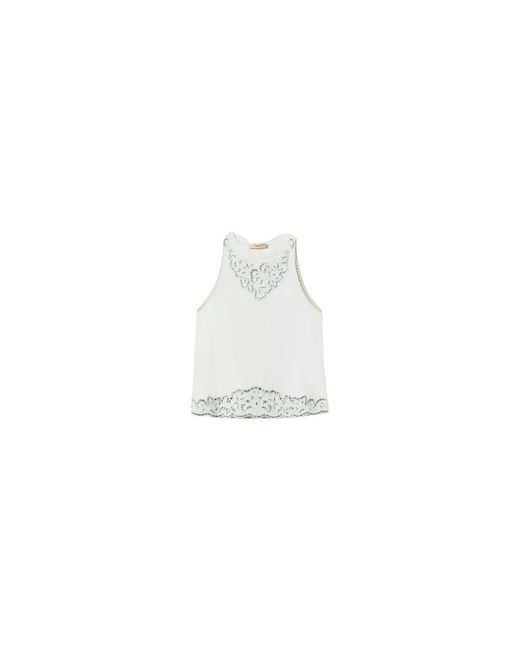 Twinset White Sleeveless Tops