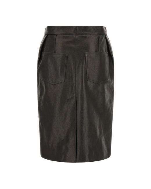 Magda Butrym Black Leather Skirts