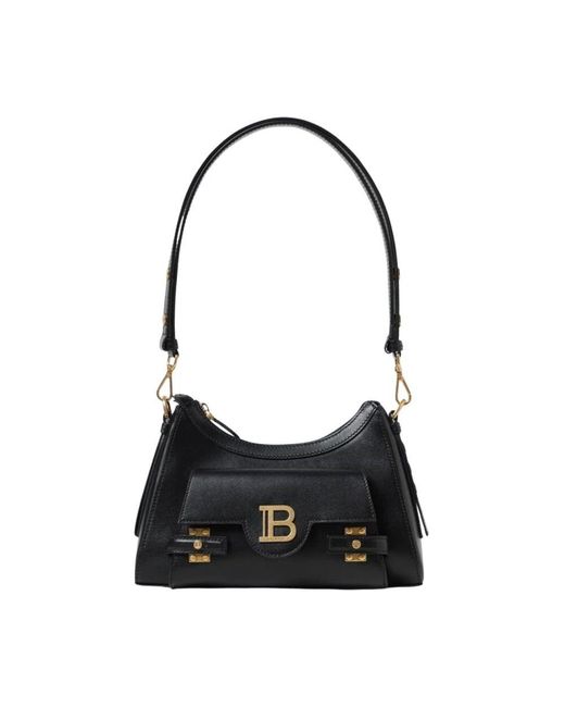 Balmain Black Luxuriöse Schwarze Schultertasche