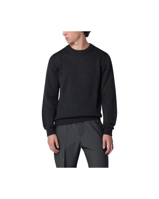 Roberto Collina Black Round-Neck Knitwear for men