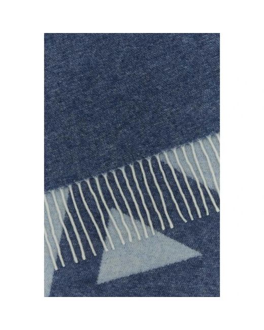 A.P.C. Accessoires ,Blauw ,Wol Blauwe Wollen Sjaal in het Blue voor heren