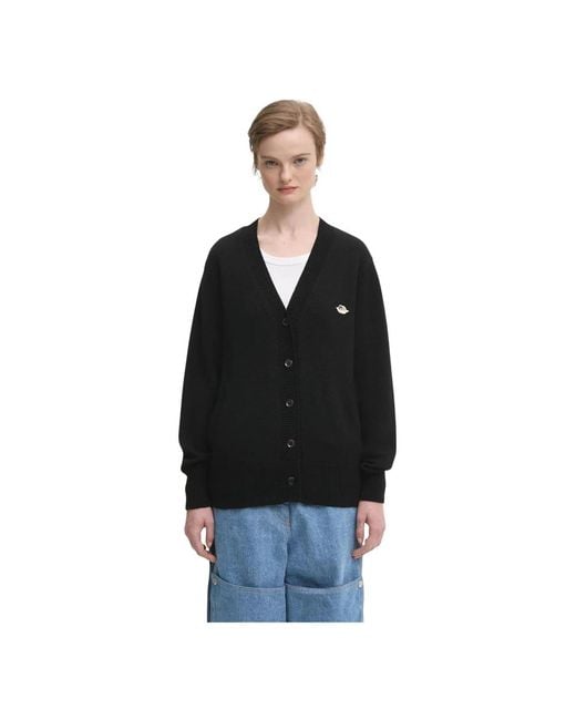 Fiorucci Angel Patch Merino Wol Cardigan in het Black