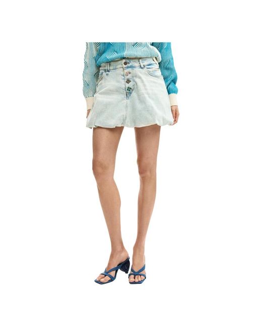 Desigual Fal_Globo Mini Rok in het Blue