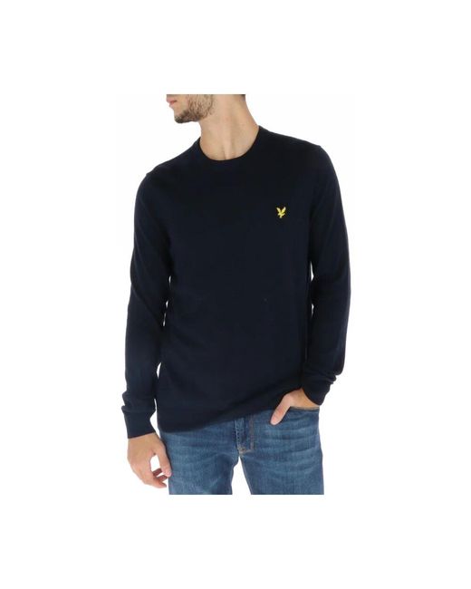 Lyle & Scott Blauer langarm-strick herbst/winter in Blue für Herren