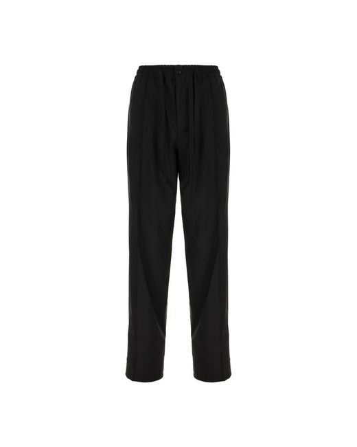 Valentino Garavani Black Straight Trousers for men