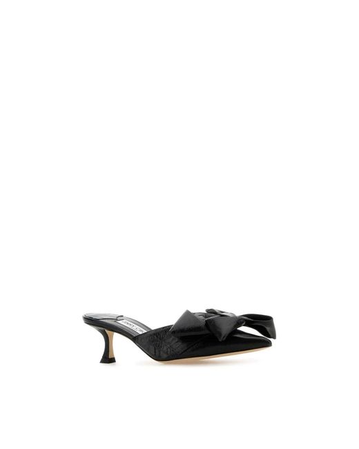 Jimmy Choo Black Heeled Mules