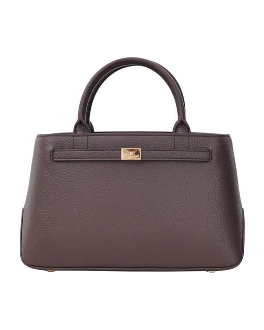 Elisabetta Franchi Purple Braune Handtasche, Elegant Und Raffiniert