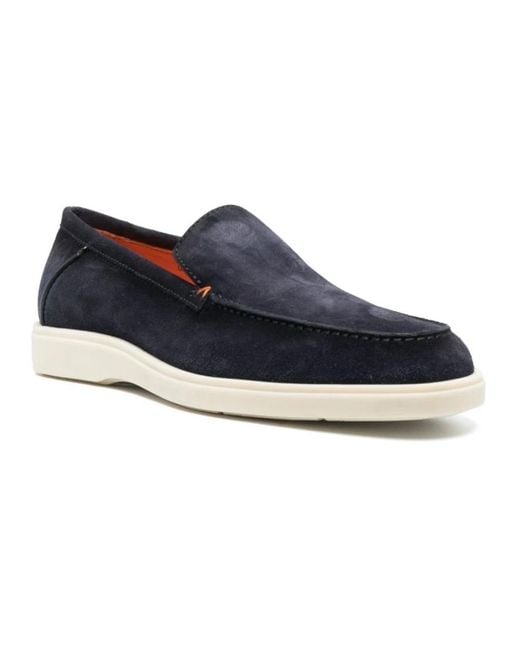 Santoni Blue Loafers for men