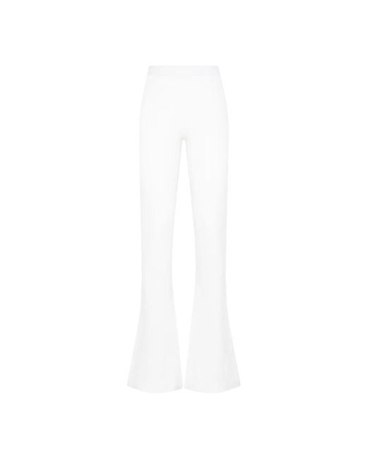Tom Ford High Waist Flared Cashmere Broeken in het White